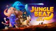 A group of animals huddled together next to a logo that says Jungle Beat.