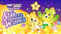 5 animated bears bathing in bright yellow stars